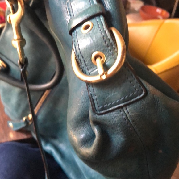 Coach Madison Julianne Teal leather handbag - Picture 12 of 16